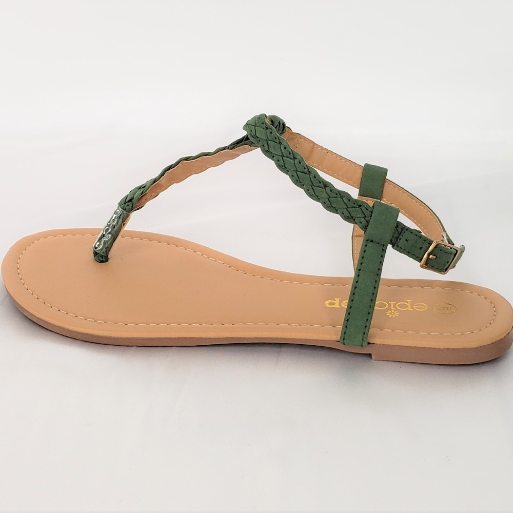 Olive Green Summer Sandals for Women
